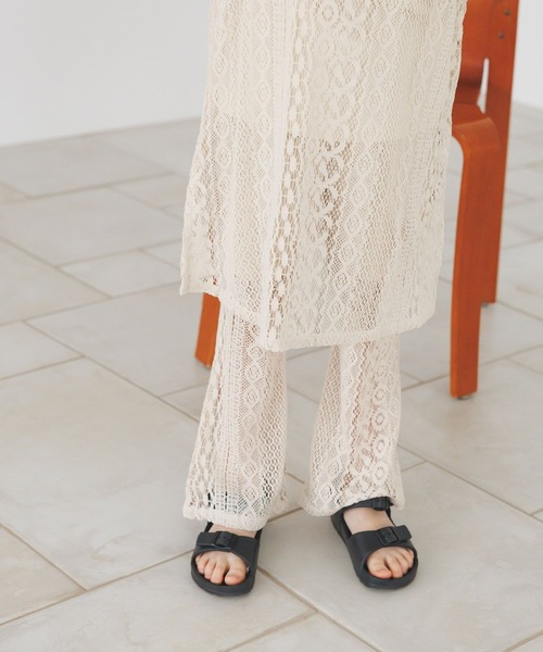 BAYFLOW（ベイフロー）の「[裏地付きで安心♪]レースフレアイージーパンツ(KIDS)（その他パンツ・キッズ・オフホワイト/ブラウン・140cm/130cm/120cm/110cm/150cm）」の11枚目の写真