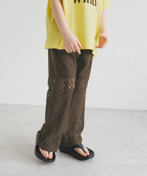 BAYFLOW（ベイフロー）の「[裏地付きで安心♪]レースフレアイージーパンツ(KIDS)（その他パンツ・キッズ・オフホワイト/ブラウン・140cm/130cm/120cm/110cm/150cm）」の21枚目の写真