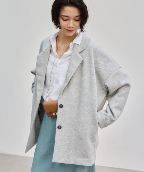 BARNYARDSTORM（バンヤードストーム）の「BARNYARDSTORM / ライトダンボールテーラージャケット【WEB限定】（テーラードジャケット・レディース・ブラック/グレー/ライトグレー・FREE）」の3枚目の写真