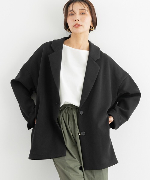 BARNYARDSTORM（バンヤードストーム）の「BARNYARDSTORM / ライトダンボールテーラージャケット【WEB限定】（テーラードジャケット・レディース・ブラック/グレー/ライトグレー・FREE）」の2枚目の写真