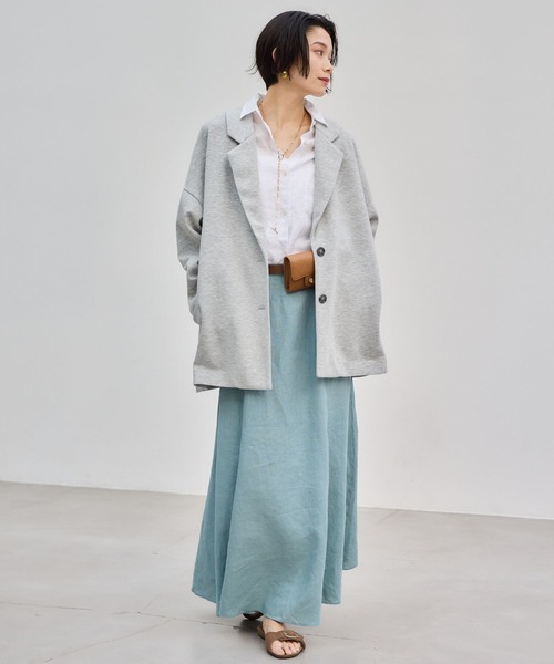 BARNYARDSTORM（バンヤードストーム）の「BARNYARDSTORM / ライトダンボールテーラージャケット【WEB限定】（テーラードジャケット・レディース・ブラック/グレー/ライトグレー・FREE）」の13枚目の写真