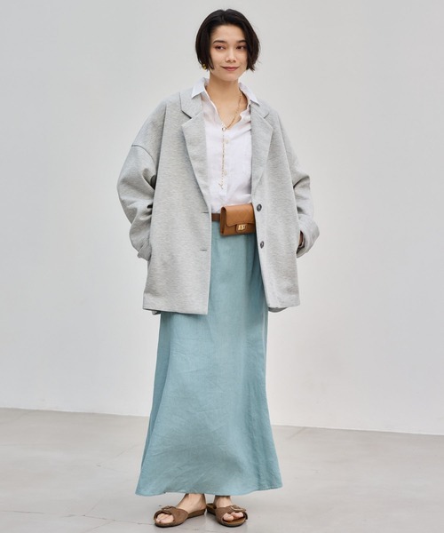 BARNYARDSTORM（バンヤードストーム）の「BARNYARDSTORM / ライトダンボールテーラージャケット【WEB限定】（テーラードジャケット・レディース・ブラック/グレー/ライトグレー・FREE）」の14枚目の写真