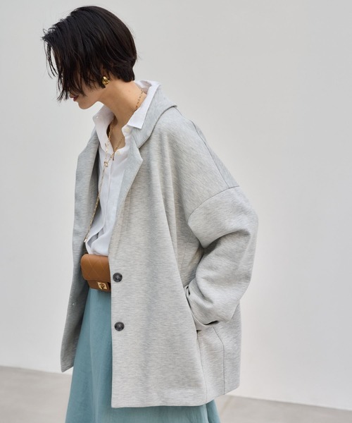 BARNYARDSTORM（バンヤードストーム）の「BARNYARDSTORM / ライトダンボールテーラージャケット【WEB限定】（テーラードジャケット・レディース・ブラック/グレー/ライトグレー・FREE）」の11枚目の写真