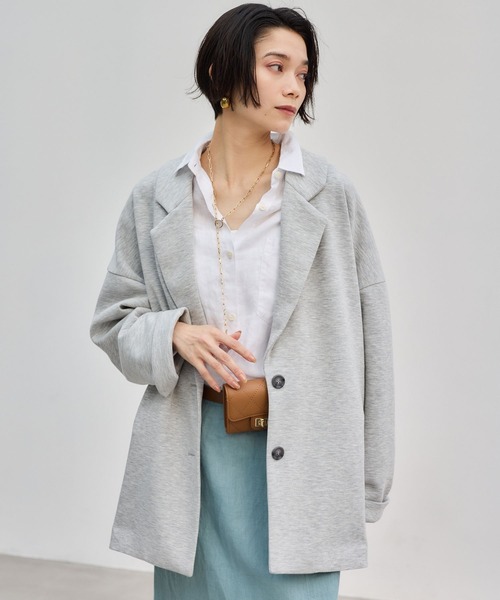 BARNYARDSTORM（バンヤードストーム）の「BARNYARDSTORM / ライトダンボールテーラージャケット【WEB限定】（テーラードジャケット・レディース・ブラック/グレー/ライトグレー・FREE）」の12枚目の写真