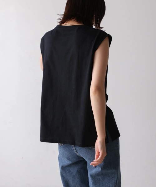 Bou Jeloud(ブージュルード)の「コード刺しゅうフレンチTシャツ(Tシャツ/カットソー・レディース・ホワイト/ブラック・MEDIUM)」の13枚目の写真