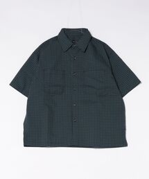 小格子チェックショートトレングス半袖シャツ