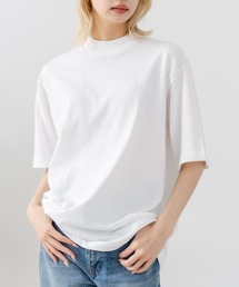 【HANES/ヘインズ】【タグレス・丸胴】Hanes モックネック リラックスTシャツ アメリカ綿100% サステナブル ストレスフリー