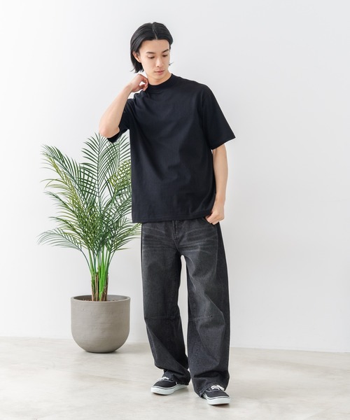 HANES(ヘインズ)の「【HANES/ヘインズ】【タグレス・丸胴】Hanes モックネック リラックスTシャツ アメリカ綿100% サステナブル ストレスフリー(Tシャツ/カットソー・メンズ・ホワイト/ブラック・X-LARGE/LARGE/MEDIUM/SMALL)」の13枚目の写真