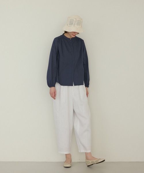 LA MARINE FRANCAISE（マリン フランセーズ）の「パール釦ブラウス（シャツ/ブラウス・レディース・ネイビー/ホワイト/ブルー/ブラック・FREE）」の6枚目の写真