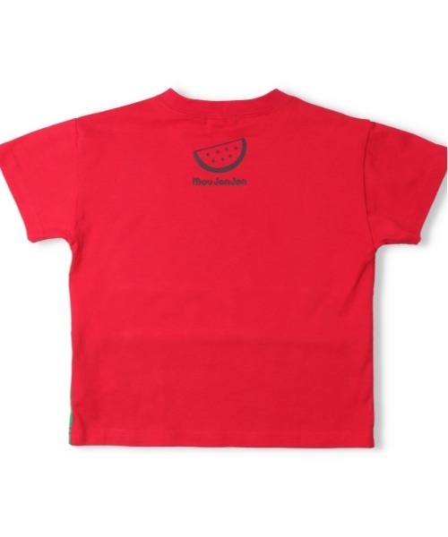 Moujonjon（ムージョンジョン）の「スイカ・キウイ切替半袖Tシャツ（Tシャツ/カットソー・キッズ・グリーン/レッド・90/130/110/140/120/100/80）」の3枚目の写真