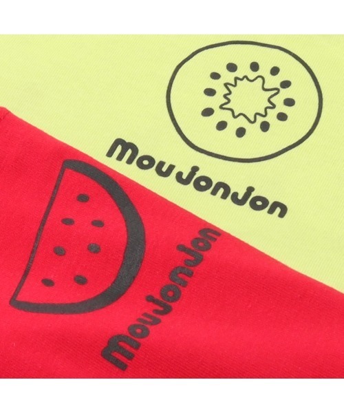 Moujonjon（ムージョンジョン）の「スイカ・キウイ切替半袖Tシャツ（Tシャツ/カットソー・キッズ・グリーン/レッド・90/130/110/140/120/100/80）」の6枚目の写真