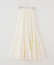 GREEN BUTTER（グリーンバター）の「GREEN BUTTER/グリーンバター Cancan Ruffle Long Skirt（スカート）」