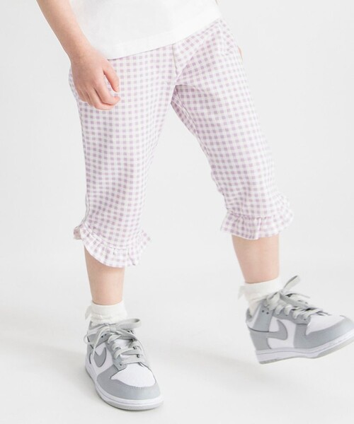 BRANSHES(ブランシェス)の「【ブランシェスmini】カット7分丈パンツ(その他パンツ・キッズ・サックスブルー/チャコールグレー/ピンク/ラベンダー/ベージュ・130/100/90/120/80/110)」の4枚目の写真