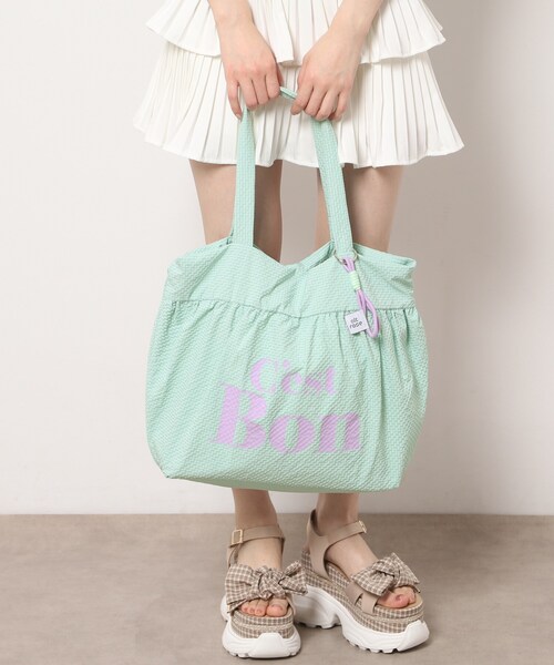 Ober Tashe（オーバータッシェ）の「【新生活・新学期】チャーム付きビッグトート（トートバッグ・レディース・アイボリー/イエロー/グリーン/グレー・FREE）」の12枚目の写真