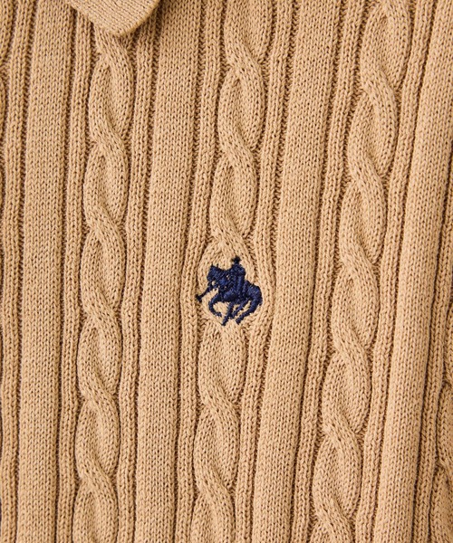 POLO BCS(ポロ ビーシーエス)の「【POLO BCS】ケーブルドッキング衿付きカーディガン(カーディガン/ボレロ・レディース・グレー/ベージュ/ネイビー・FREE)」の14枚目の写真