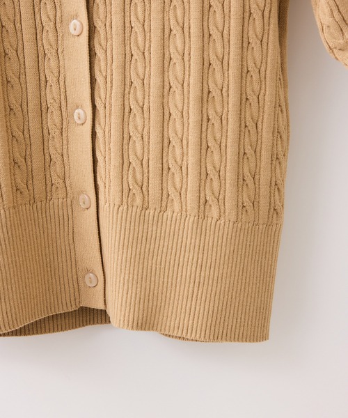 POLO BCS(ポロ ビーシーエス)の「【POLO BCS】ケーブルドッキング衿付きカーディガン(カーディガン/ボレロ・レディース・グレー/ベージュ/ネイビー・FREE)」の15枚目の写真