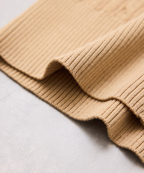 POLO BCS(ポロ ビーシーエス)の「【POLO BCS】ケーブルドッキング衿付きカーディガン(カーディガン/ボレロ・レディース・グレー/ベージュ/ネイビー・FREE)」の8枚目の写真