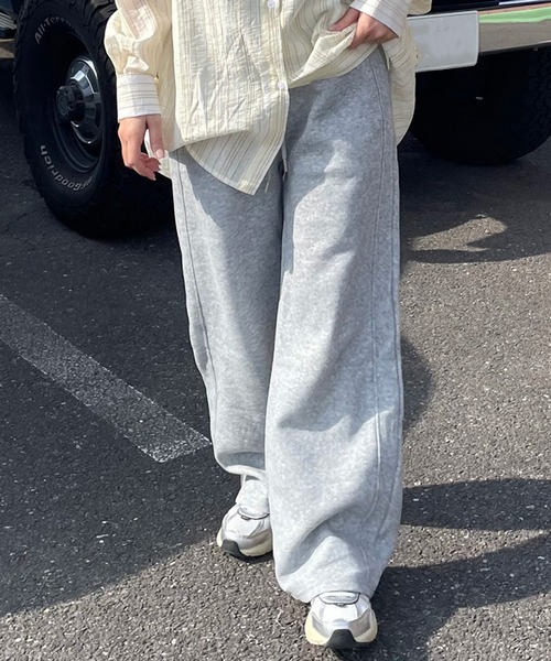 CRB(シーアールビー)の「サイドラインスェットパンツ(その他パンツ・レディース・ブラック/オートミール/グレー・F)」の9枚目の写真