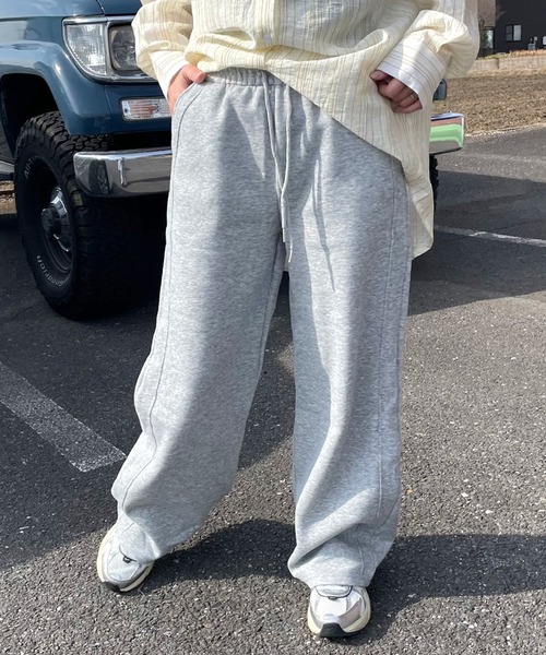CRB(シーアールビー)の「サイドラインスェットパンツ(その他パンツ・レディース・ブラック/オートミール/グレー・F)」の11枚目の写真