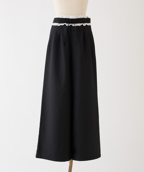 one after another NICE CLAUP（ワンアフターアナザーナイスクラップ）の「【Black Ribbon Collection】スラックスパンツ（スラックス・レディース・ブラック/グレー・SMALL/MEDIUM）」の3枚目の写真