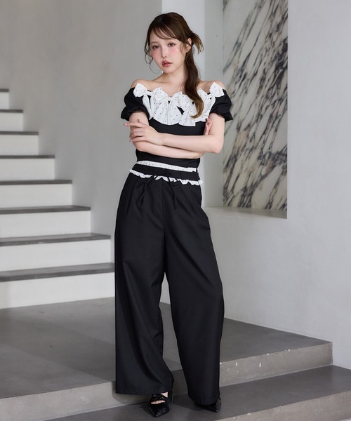 one after another NICE CLAUP(ワンアフターアナザーナイスクラップ)の「【Black Ribbon Collection】スラックスパンツ(スラックス・レディース・ブラック/グレー・SMALL/MEDIUM)」の17枚目の写真