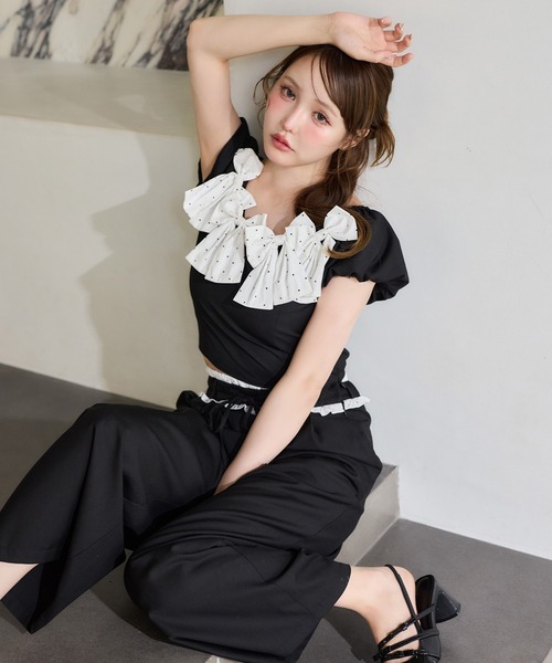 one after another NICE CLAUP(ワンアフターアナザーナイスクラップ)の「【Black Ribbon Collection】スラックスパンツ(スラックス・レディース・ブラック/グレー・SMALL/MEDIUM)」の19枚目の写真