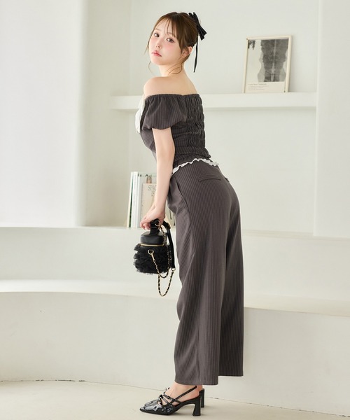 one after another NICE CLAUP(ワンアフターアナザーナイスクラップ)の「【Black Ribbon Collection】スラックスパンツ(スラックス・レディース・ブラック/グレー・SMALL/MEDIUM)」の21枚目の写真