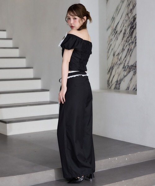 one after another NICE CLAUP(ワンアフターアナザーナイスクラップ)の「【Black Ribbon Collection】スラックスパンツ(スラックス・レディース・ブラック/グレー・SMALL/MEDIUM)」の13枚目の写真