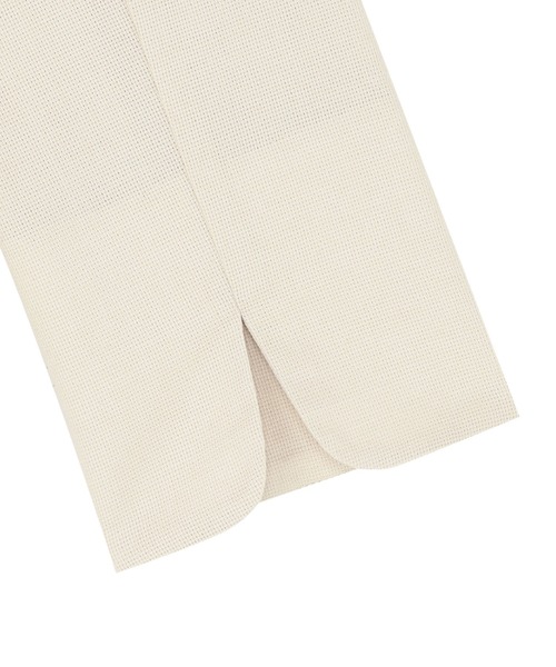 TOKYO SHIRTS（トウキョウシャツ）の「カラミ織 ジャケット 七分袖（テーラードジャケット・レディース・ベージュ/ブラック・M/L/LL）」の7枚目の写真