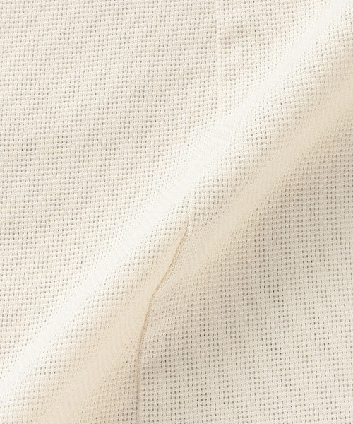 TOKYO SHIRTS（トウキョウシャツ）の「カラミ織 ジャケット 七分袖（テーラードジャケット・レディース・ベージュ/ブラック・M/L/LL）」の6枚目の写真