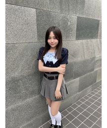 abc une face（アーベーセーアンフェイス）の「リボンレイヤードトップス（Tシャツ/カットソー）」