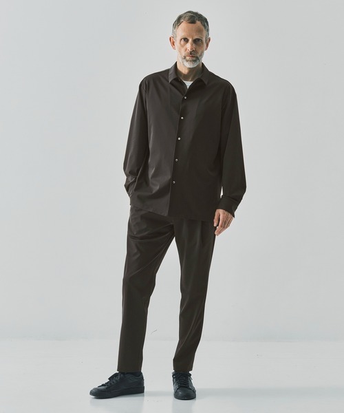 THE TOKYO(ザトウキョウ)の「【THE TOKYO/ザトウキョウ】Light Matte Stretch Jersey Easy Tapered Pants(スラックス・メンズ・ダークブラウン/ブラック・44/48/46)」の11枚目の写真