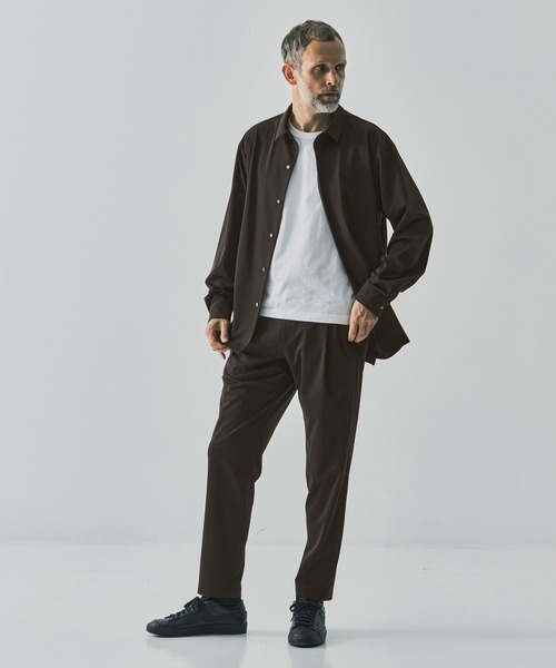 THE TOKYO(ザトウキョウ)の「【THE TOKYO/ザトウキョウ】Light Matte Stretch Jersey Easy Tapered Pants(スラックス・メンズ・ダークブラウン/ブラック・44/48/46)」の10枚目の写真