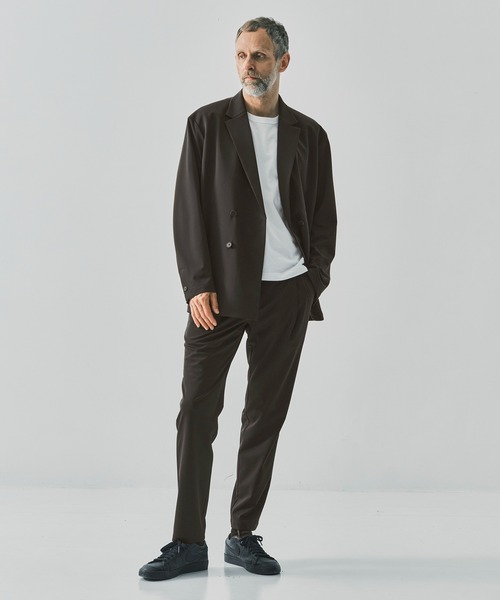 THE TOKYO(ザトウキョウ)の「【THE TOKYO/ザトウキョウ】Light Matte Stretch Jersey Easy Tapered Pants(スラックス・メンズ・ダークブラウン/ブラック・44/48/46)」の14枚目の写真