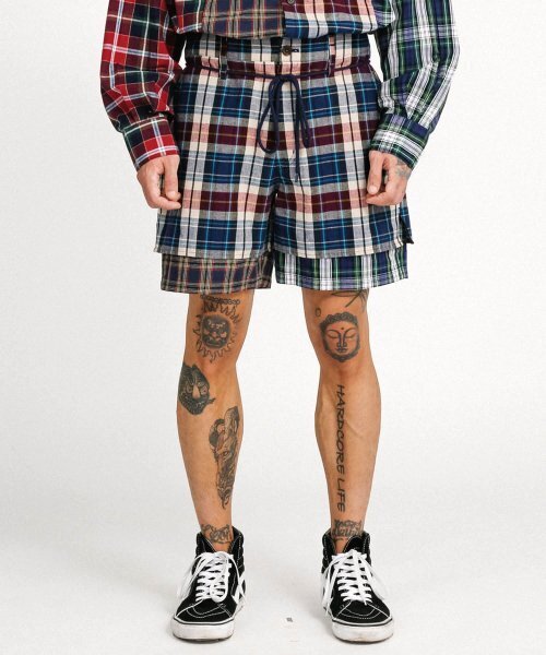AJOBYAJO（アジョバイアジョ）の「Check Mixed Shorts [Navy]（その他パンツ・レディース・その他・LARGE/MEDIUM）」の7枚目の写真