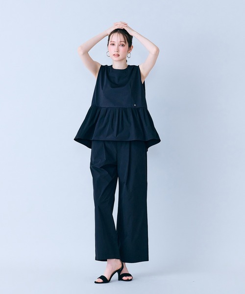 Audie a Muses(オーディアミューズ)の「ウエスト切替ノースリーブカットソー(Tシャツ/カットソー・レディース・ブラック・42/38/36)」の5枚目の写真