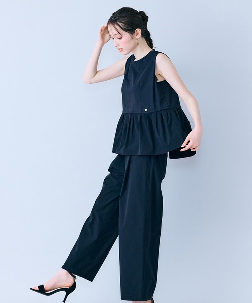 Audie a Muses(オーディアミューズ)の「ウエスト切替ノースリーブカットソー(Tシャツ/カットソー・レディース・ブラック・42/38/36)」の6枚目の写真