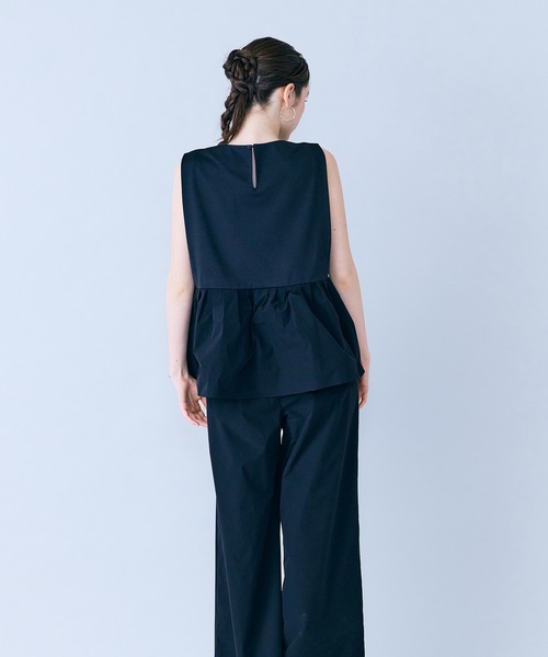 Audie a Muses(オーディアミューズ)の「ウエスト切替ノースリーブカットソー(Tシャツ/カットソー・レディース・ブラック・42/38/36)」の8枚目の写真