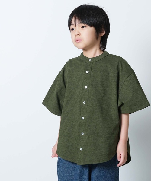 ZI-ON(ジーオン)の「マルチファンクション オーバーサイズ 半袖シャツ(シャツ/ブラウス・キッズ・オフホワイト/ベージュ/チャコール/ブラック/カーキ・110/140/130/120/160/150)」の5枚目の写真