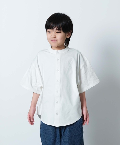 ZI-ON(ジーオン)の「マルチファンクション オーバーサイズ 半袖シャツ(シャツ/ブラウス・キッズ・オフホワイト/ベージュ/チャコール/ブラック/カーキ・110/140/130/120/160/150)」の22枚目の写真