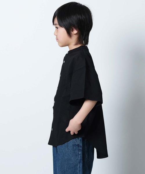 ZI-ON(ジーオン)の「マルチファンクション オーバーサイズ 半袖シャツ(シャツ/ブラウス・キッズ・オフホワイト/ベージュ/チャコール/ブラック/カーキ・110/140/130/120/160/150)」の6枚目の写真