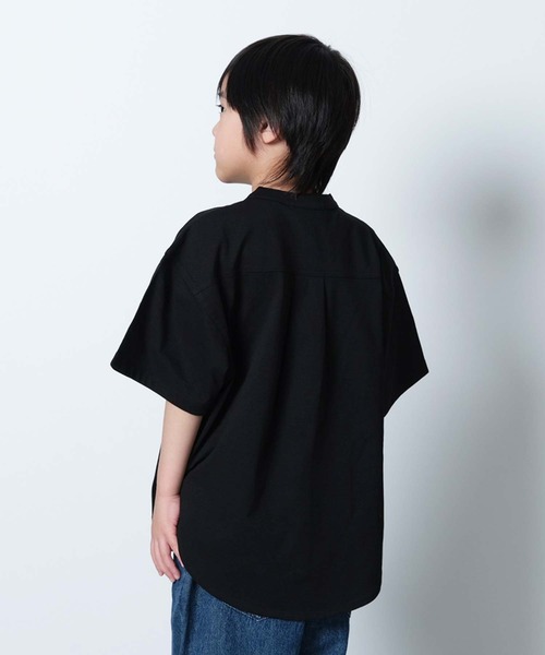 ZI-ON(ジーオン)の「マルチファンクション オーバーサイズ 半袖シャツ(シャツ/ブラウス・キッズ・オフホワイト/ベージュ/チャコール/ブラック/カーキ・110/140/130/120/160/150)」の9枚目の写真