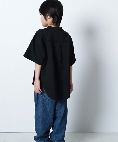 ZI-ON(ジーオン)の「マルチファンクション オーバーサイズ 半袖シャツ(シャツ/ブラウス・キッズ・オフホワイト/ベージュ/チャコール/ブラック/カーキ・110/140/130/120/160/150)」の10枚目の写真