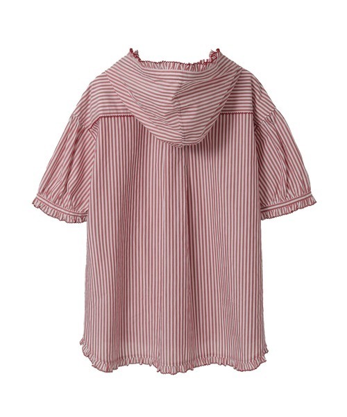 PINK HOUSE（ピンクハウス）の「ストライプフードブラウス（シャツ/ブラウス・レディース・ネイビー/ピンク/レッド/ブラック・フリー）」の6枚目の写真