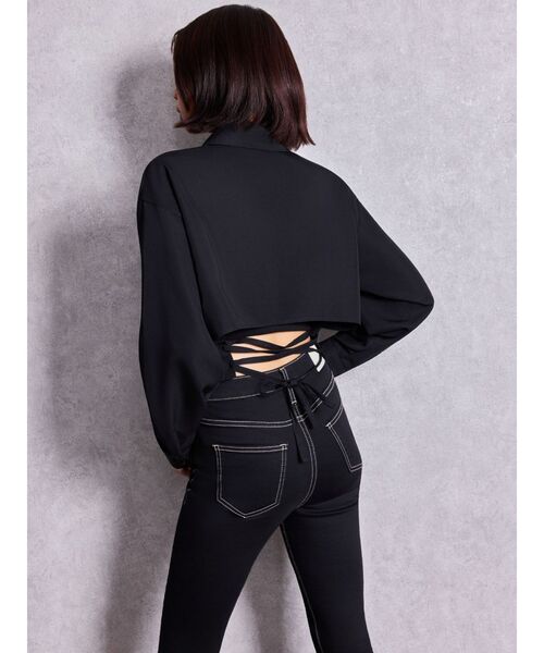 GYDA(ジェイダ)の「BACKレースアップショートシャツ(シャツ/ブラウス・レディース・その他1/ライトブルー/ブラック/オフホワイト・FREE)」の13枚目の写真