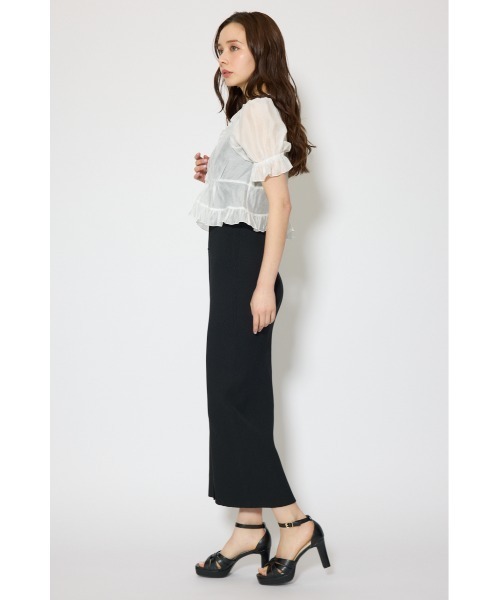 rienda(リエンダ)の「シフォンカーデセットタイトニットワンピース 春服 夏服(ワンピース・レディース・ブラック/ライトイエロー/グレー・FREE)」の5枚目の写真