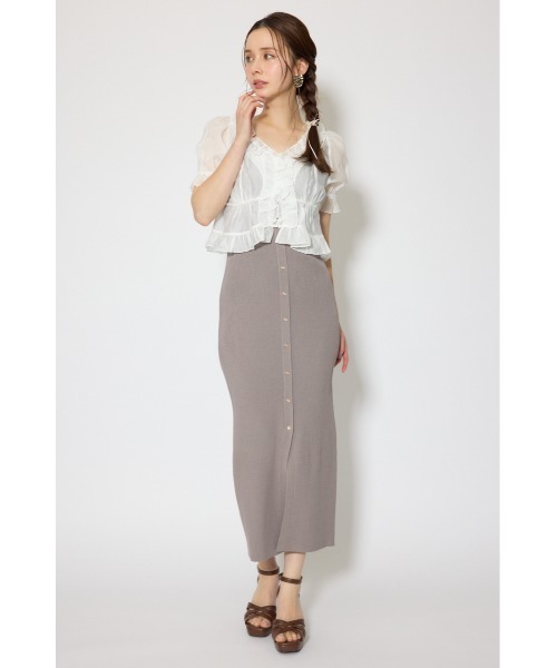 rienda(リエンダ)の「シフォンカーデセットタイトニットワンピース 春服 夏服(ワンピース・レディース・ブラック/ライトイエロー/グレー・FREE)」の10枚目の写真