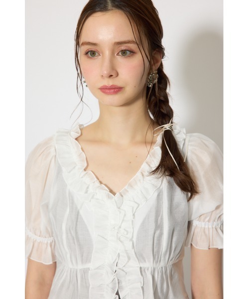 rienda(リエンダ)の「シフォンカーデセットタイトニットワンピース 春服 夏服(ワンピース・レディース・ブラック/ライトイエロー/グレー・FREE)」の18枚目の写真