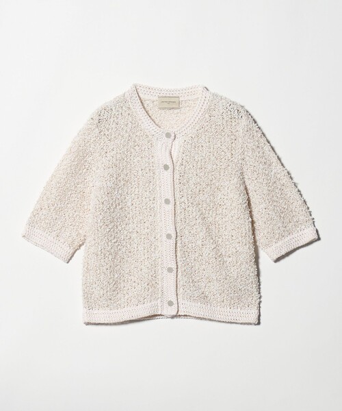 UNITED ARROWS(ユナイテッドアローズ)の「YTM 7分袖 カラー ミックス カーディガン(カーディガン/ボレロ・レディース・ナチュラル/ライム/ネイビー・FREE)」の22枚目の写真