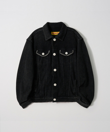 GARMENTS FAB（ガーメンツファブ）の「Washed Waffle Jacket (BLACK)（デニムジャケット）」